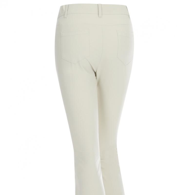 Shop   Women Golf Wear Split Hem Straight Pants Black Sh Wpt 703