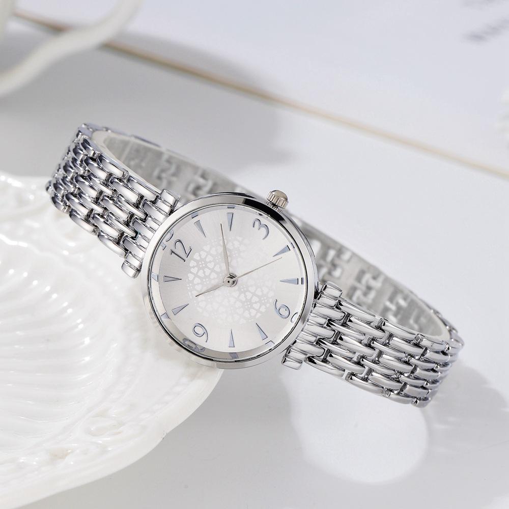 Douyin's Top Pick: Slim Steel Strap Women's Quartz Digital Wristwatch