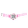 Digital Chronograph Watch Girls Student Electric Waterproof PU Strap for Swimming Sports with Colorful Night Light Alarm