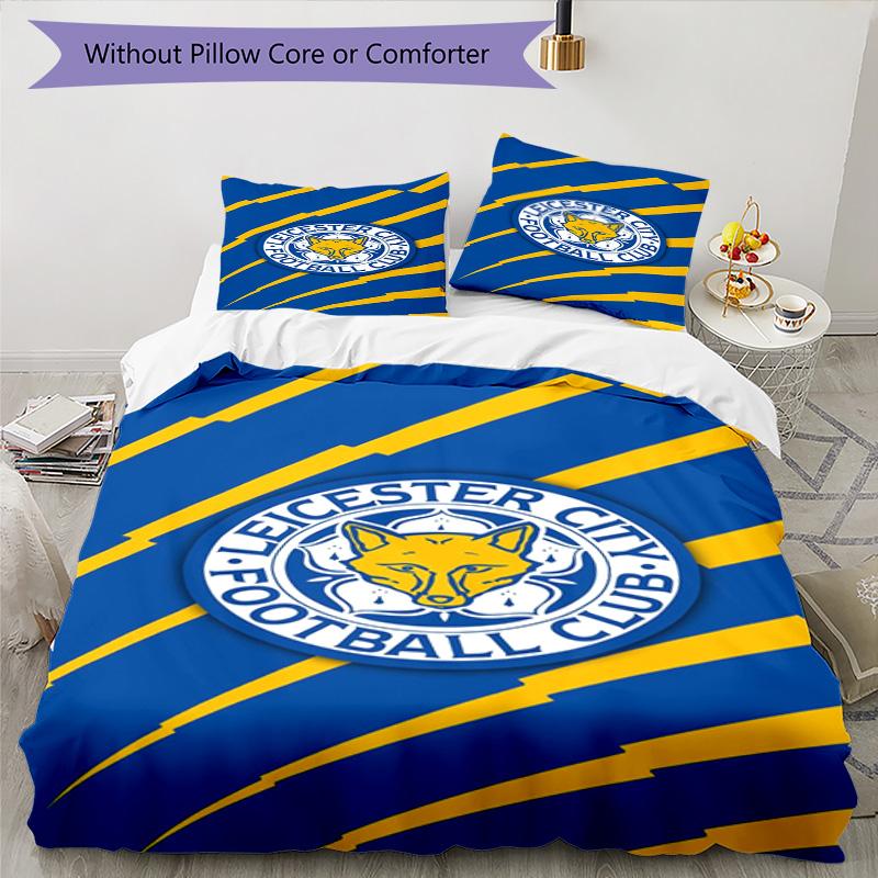 City Football Club Printed Pattern Duvet Cover Set – includes 1 duvet cover and 2 matching pillowcases Bedroom decor Christmas gifts