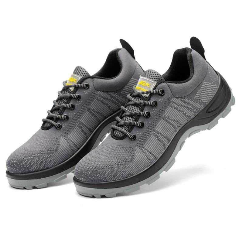 

-97 Мужские рабочие туфли со стальным носком, дышащие повседневные кроссовки для улицы, осенняя строительная обувь, рабочие туфли больших размеров 42