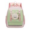 Nylon Preschooler Color Block Backpack With Cartoon Animal Pendant Bag Small