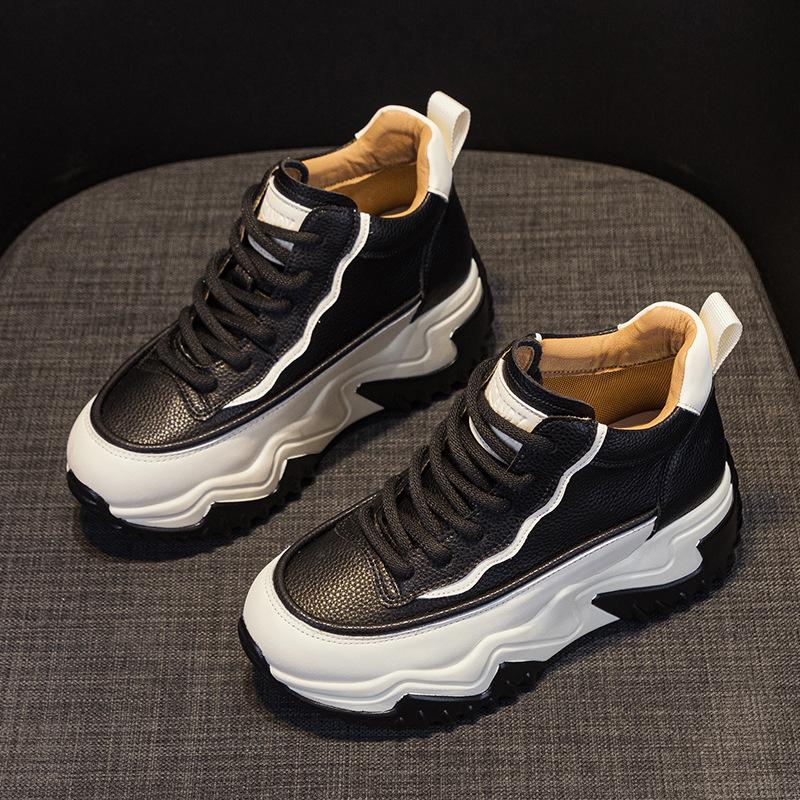 Daddy Shoes Girl 2025 Autumn New Korean Edition Thick-soled Inner Height Increasing Versatile Explosive Casual Fashion Female Student Shoes