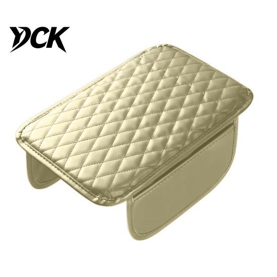Ergonomic Elbow Rest for Driving Car Center Console Cover, Faux Leather Armrest Cover Car, Universal Box Pad Middle Cushion with Side Storage Pockets
