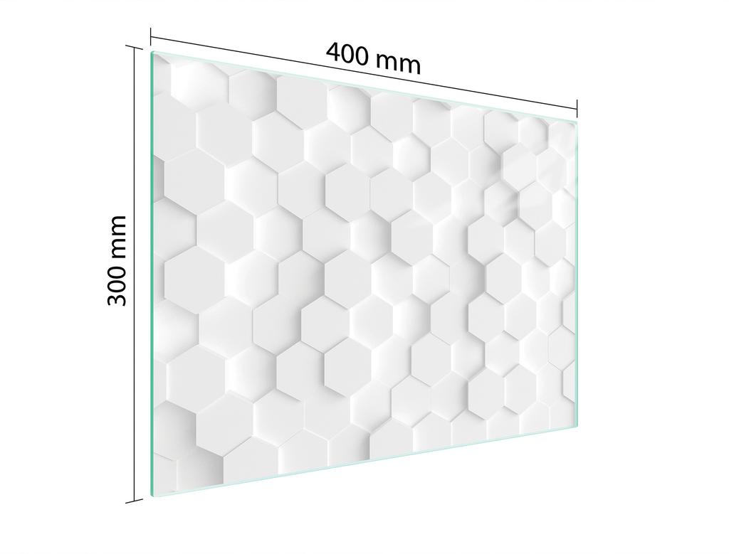 TABLA DE CORTAR DE CRISTAL 40x30 BLANCA