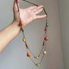 Adjustable Colorful Ceramic Necklace Woven Rope Boho Style Necklace  for Women Fashion