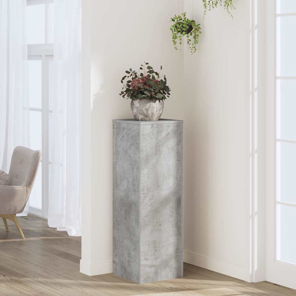 Plant Stand Concrete Grey 33 x 33 x 100 cm Engineered Wood