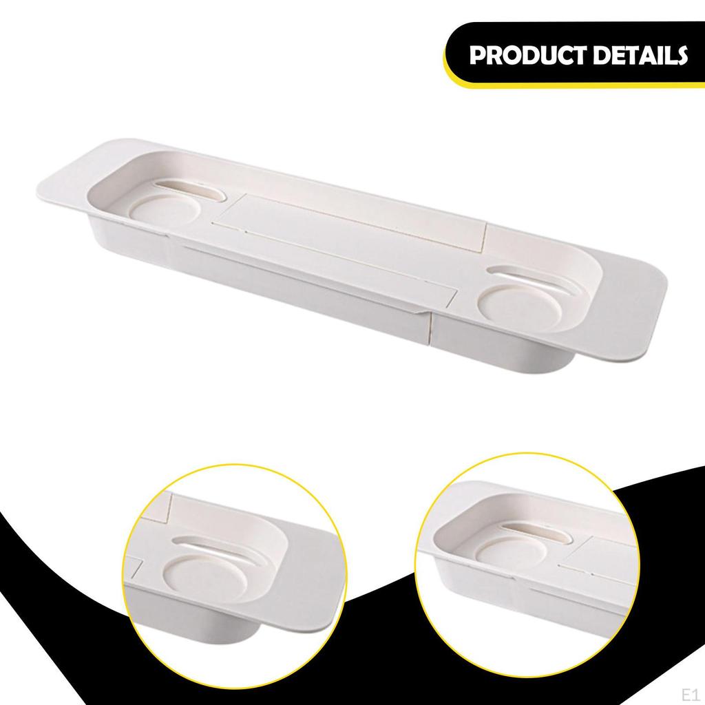 Bath Tray Bathroom Organizer Expandable Storage Rack Drain Shelf for Candle Home Gifts