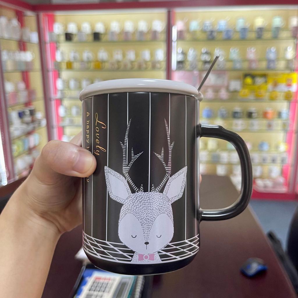 Creative Nordic Style Animal Mug for Girls and Couples Ceramic Office Water Cup High Looking Coffee Cup Milk Cup