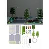 Dioramas Car Garage Model Set Led Lighting Car Parking Lot Scenery Model Set City Road Display Scene Model Toy Tree Model