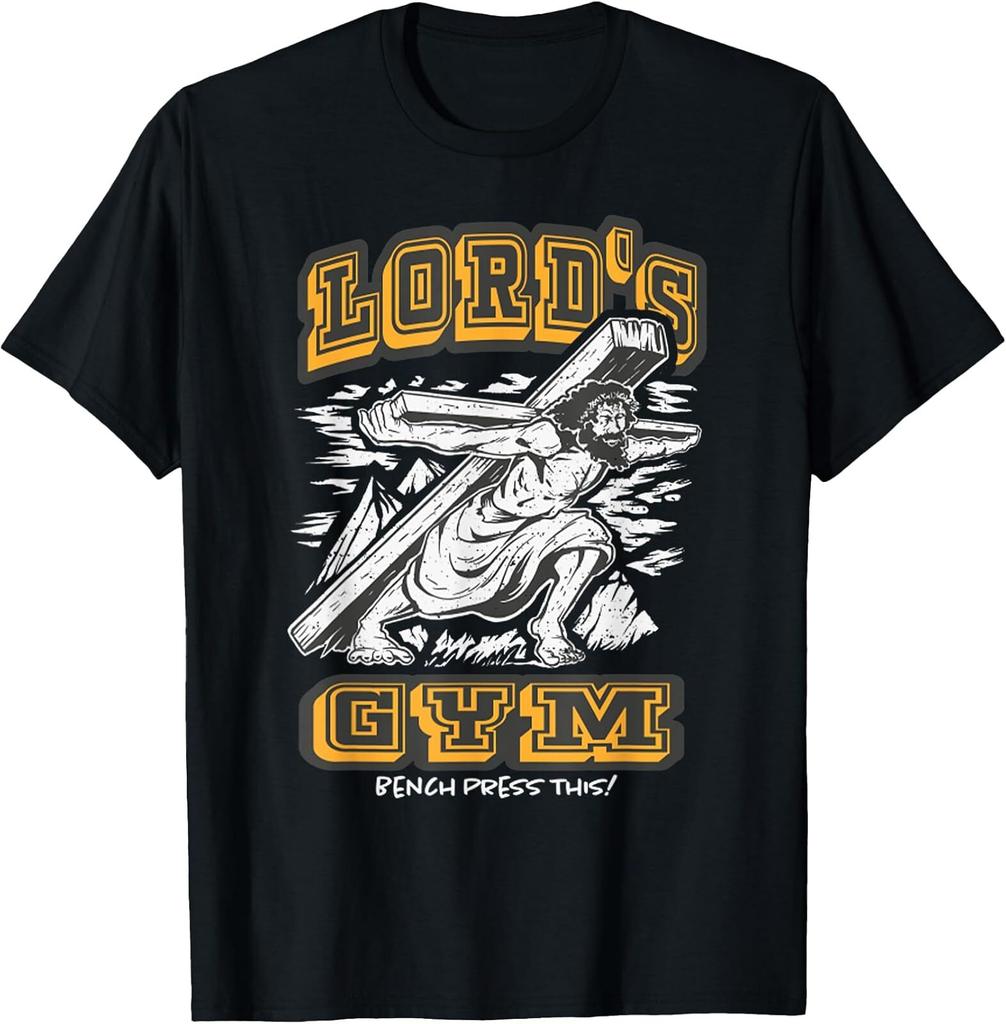 New Limited Vintage Jesus Lord's Gym Bench Press This! Motivational T-Shirt