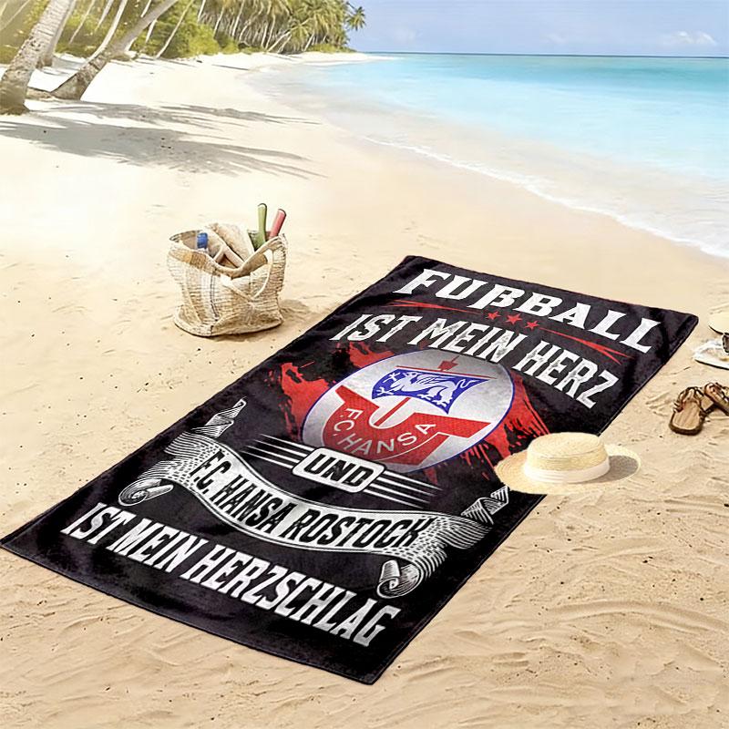 Hansa Pride Print Beach Towel, Large Soft Quick Dry Towel for Beach Camping Swimming