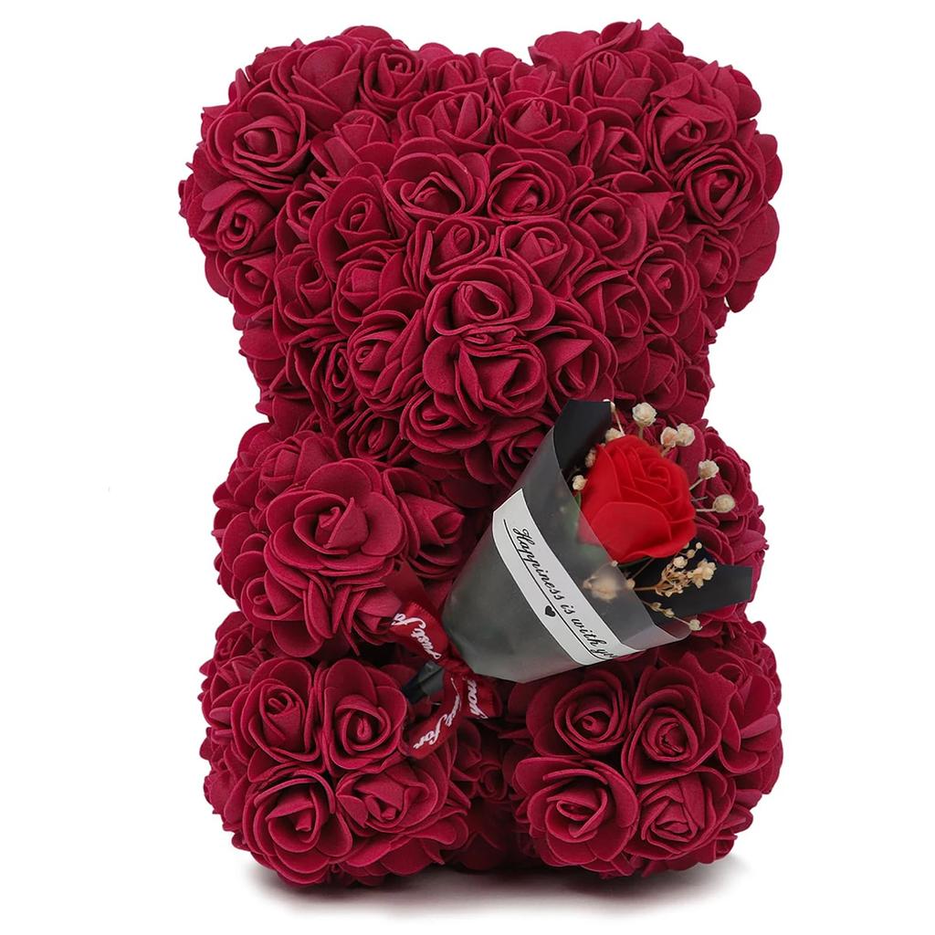 1pc 25m Artificial Flower Eternal Rose Teddy Bear for Mom Mother's Day Birthday Valentine's Day Anniversary Gifts & Decorations