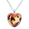 Perfect Blue Anime Movie Cartoon Glass Heart-Shape Pendant Necklace Cass Heart Shape Pendant Necklace Jewelry Charm Collect Gift