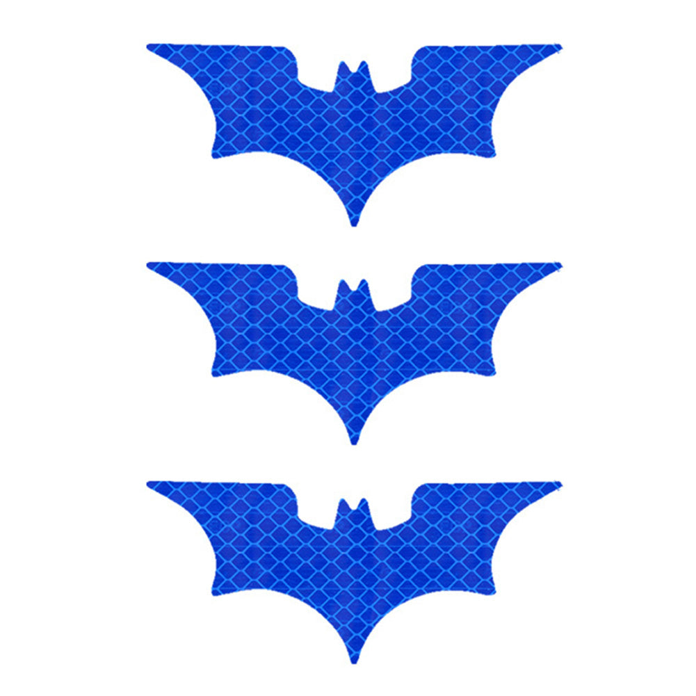 

3Pcs Bat Shape Car Reflective Sticker Electric Vehicle Warning Stickers Safely Night Helmet Decorative Decals Accessoire Voiture синий