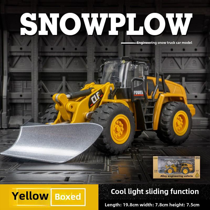 Car Cube 6103A Alloy Engineering Toy: Road Roller, Snowplow, Bulldozer, and Forklift