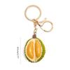 Trendy Simulated Durian Fruit Keychain Eye-catching Durian Pendant Unique Fashion Accessory for Women Gift for Friend