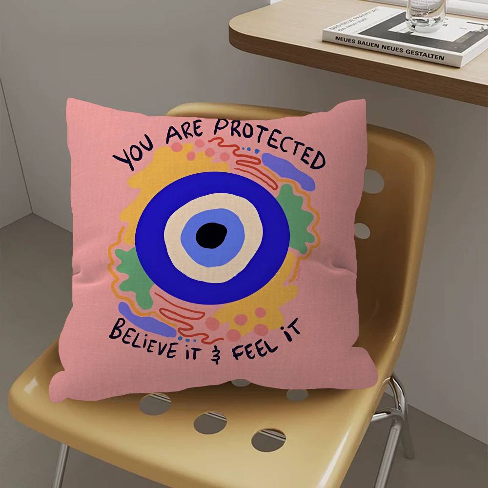 A-Abstract Eye Shapes Hand Moon Pillow Cover Sofa Cushion Cover Home Room Decoration Children Gift