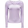 Women's Slim Fit Long Sleeve T-Shirt with Chest Cutout