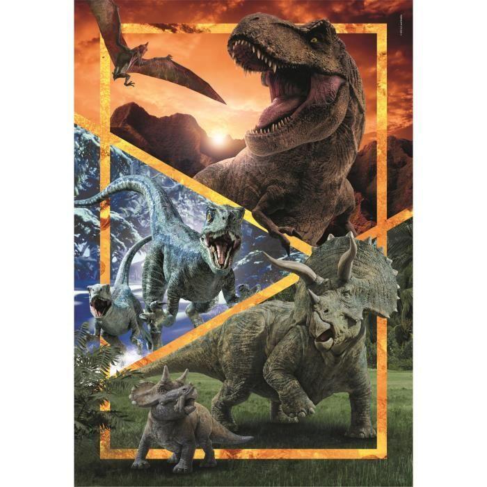 CLEMENTONI Puzzle 104 pieces Jurassic World Super Color, Des 6 ans