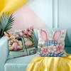 1 Pc Easter Throw Pillow Covers Easter Spring Bunny Eggs Pillow Case Home Decor For Couch Sofa Living Room Bedroom