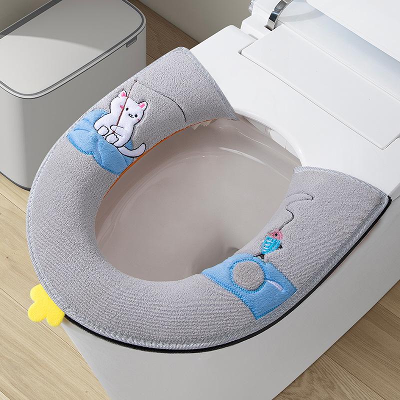 Sub-four-season universal zipper seat cushion comfortable toilet cover comfortable universal