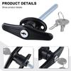 RV Door Lock T-handle Lock Different Weather Conditions Lightweight Reliable Short-action Lock Smooth Exterior