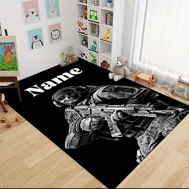 Custom Name Fall Guys Party Carpet Rug Customizable Soft Washable Anti-Slip Home Living Room Sofa Mats Personalized Rug. 090990