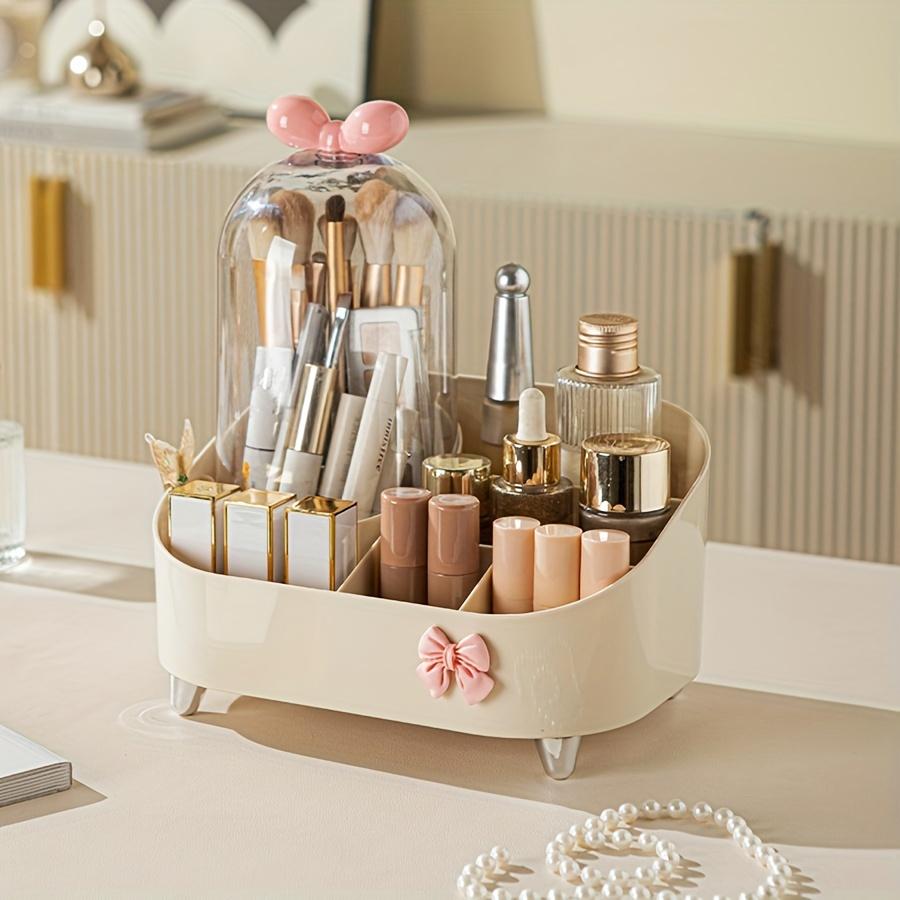 Makeup organizer, Large Capacity Cosmetic Display Case Storage Box, Makeup Brush Holder, Large Capacity Desktop Storage