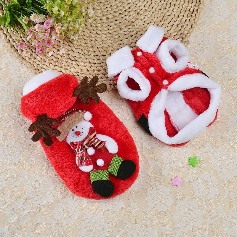 

Christmas Pet Cats Dogs Clothes Funny Santa Claus Clothes For Small Cat Dog Xmas New Year Pet Cat Clothing Winter Kitty Outfits