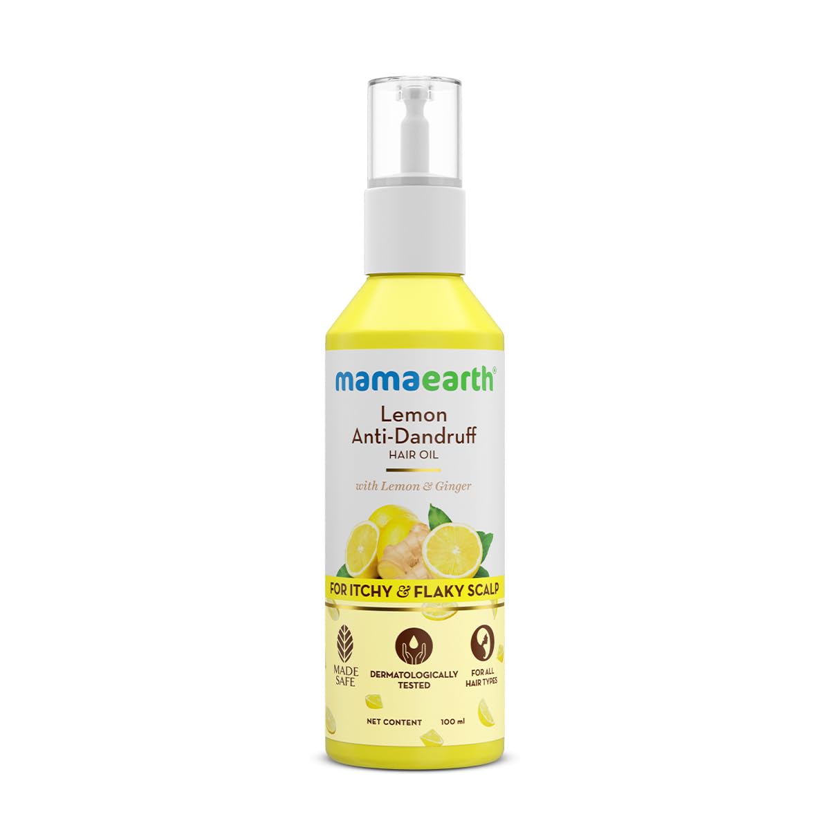 

Mamaearth Lemon Anti-Dandruff Hair Oil 100ml For Flaky Scalp Relief Nourishes Hair Soothes Itchy Scalp Controls Dandruff Gently