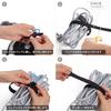 Trilancer 10m x 2.5cm reusable cable tie adjustable hook loop strap + 50 buckles included can be cut freely wire management
