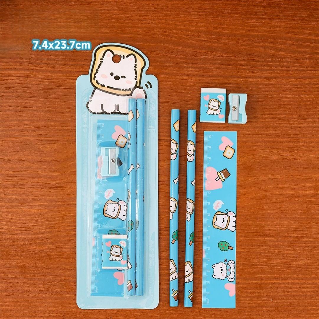 Cute Capybara Pencil Stationery Set Five Piece Set Pupil School Supplies Christmas Gift Children s School Season Prizes