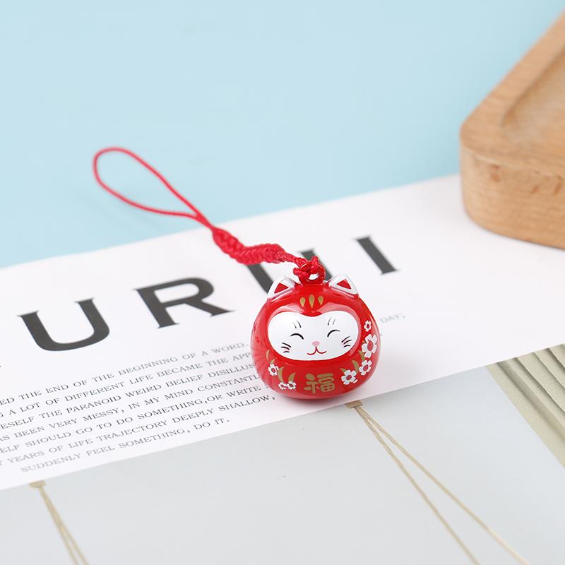 Cartoon Japanese Lucky Cat Keychain Maneki Neko Trinkets Car Bag Pendant Keyring