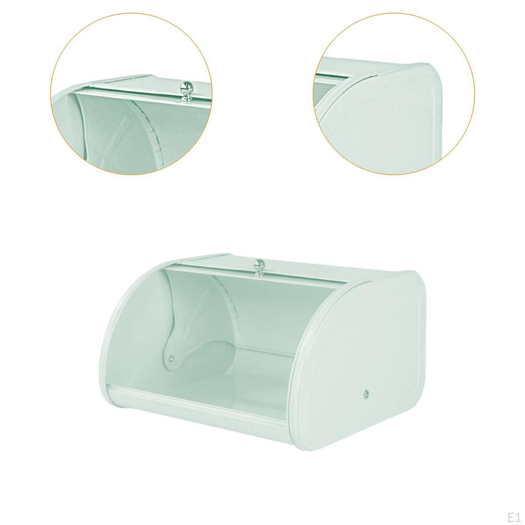 Portapane Nordico Organizer da Tavolo per Snack Bancone Cucina con Coperchio a Rotolo