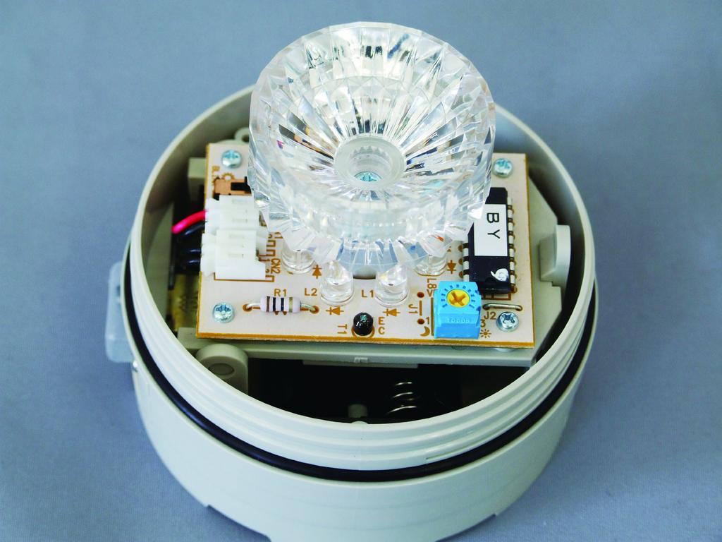 Nichido Industries Battery-Operated LED Rotating Light, Nico UFO, Red, Always On, NU-AR