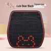 Cartoon Bear Wooden Bead Car & Office Cushion Set - 3-Piece, All-Season