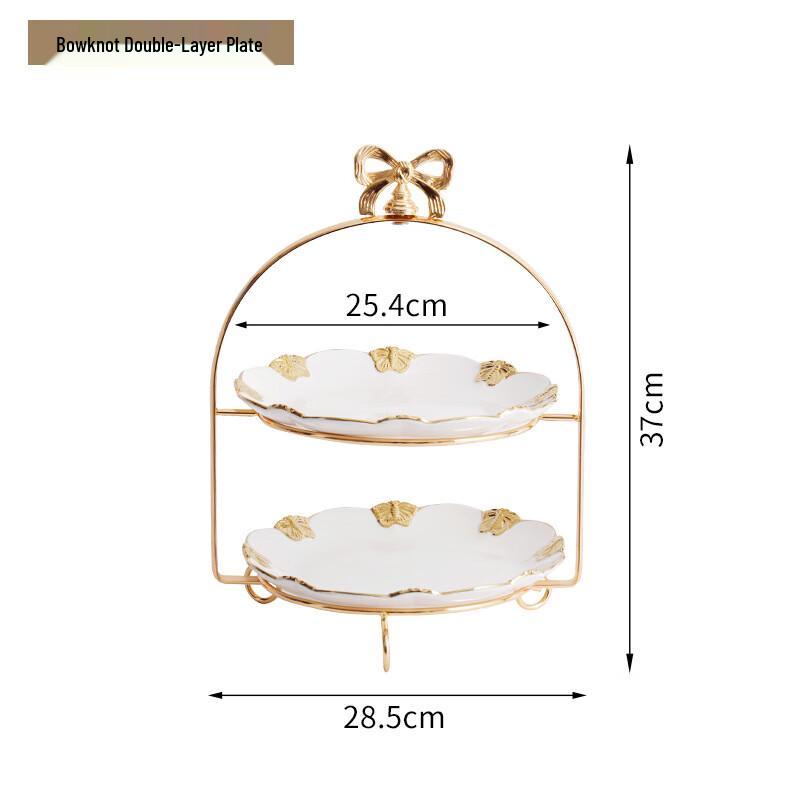 Light Luxury Ceramic Butterfly Dessert Stand