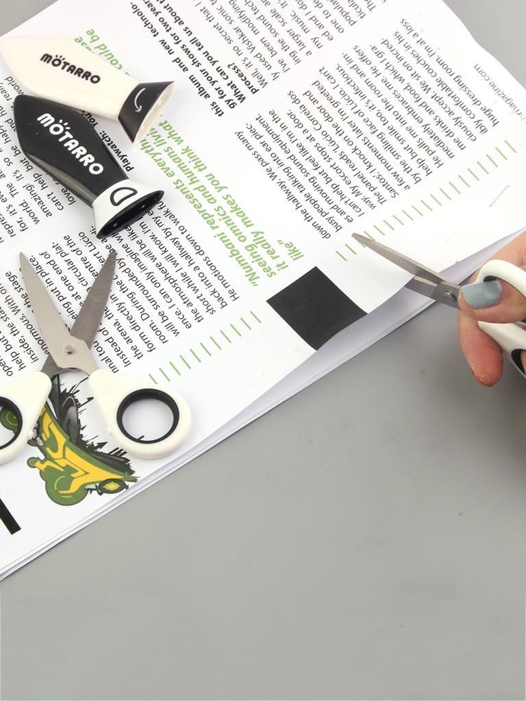 MOTARRO 1Pc Random 115mm Mini Safety Round Head Plastic Scissors Student Kids Paper Cutting School Supplies