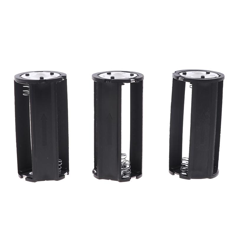 1/3Pcs 3X Aa To D Size Battery Adapter Converter Holder Case Box Series Circuit