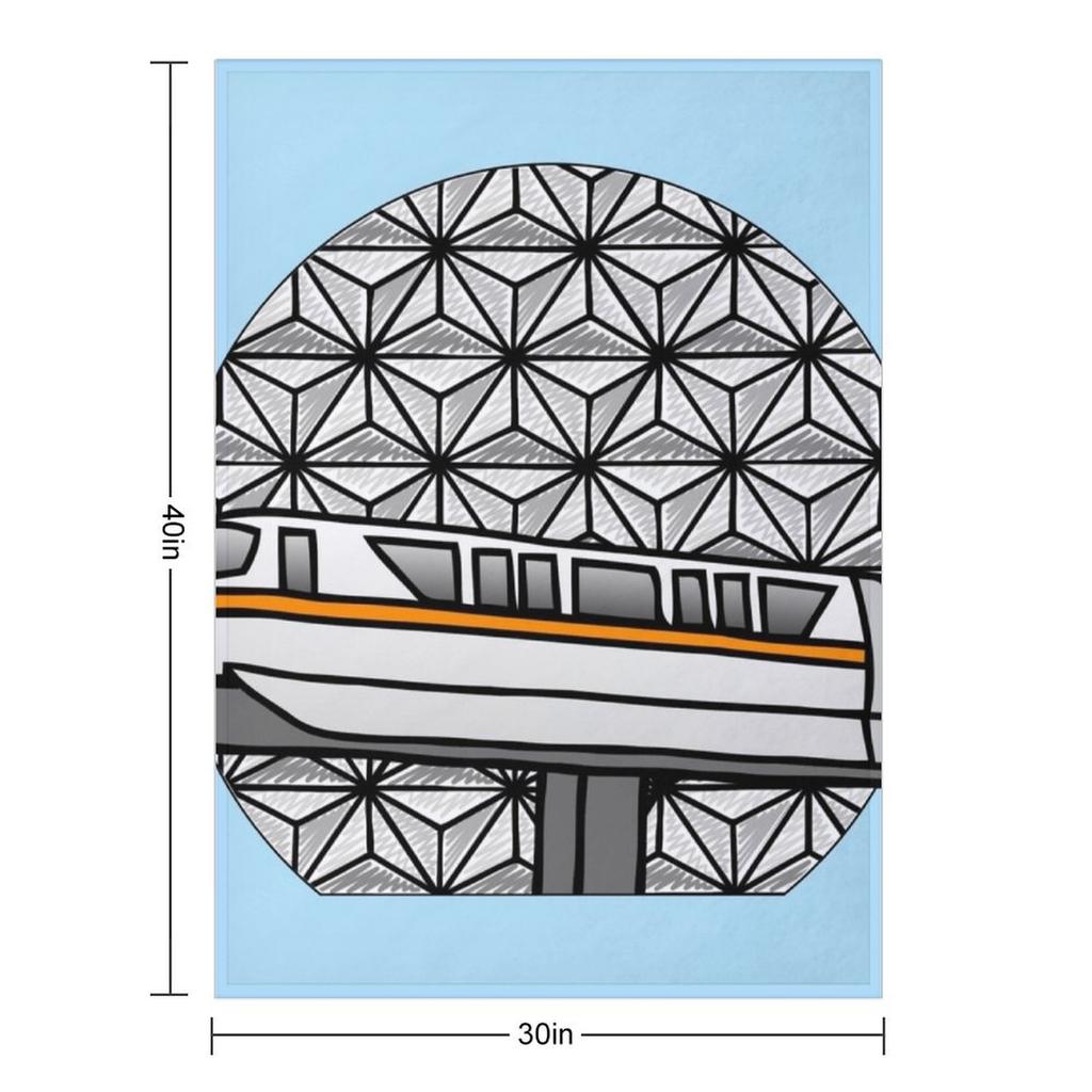 Travelling Monorail - Epcot Throw Blanket Plaid On the Sofa Picnic Funny Gift Luxury Designer Blankets