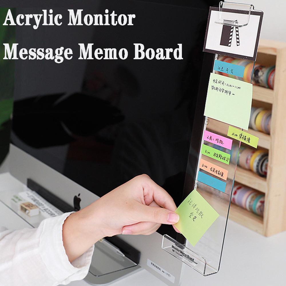 Name Card Phone Holder Name Card Holder Sticky Note Display Acrylic Monitor Message Memo Board