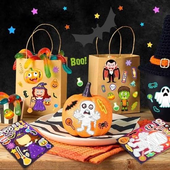 Halloween stickers bulk 24 pieces seals large play