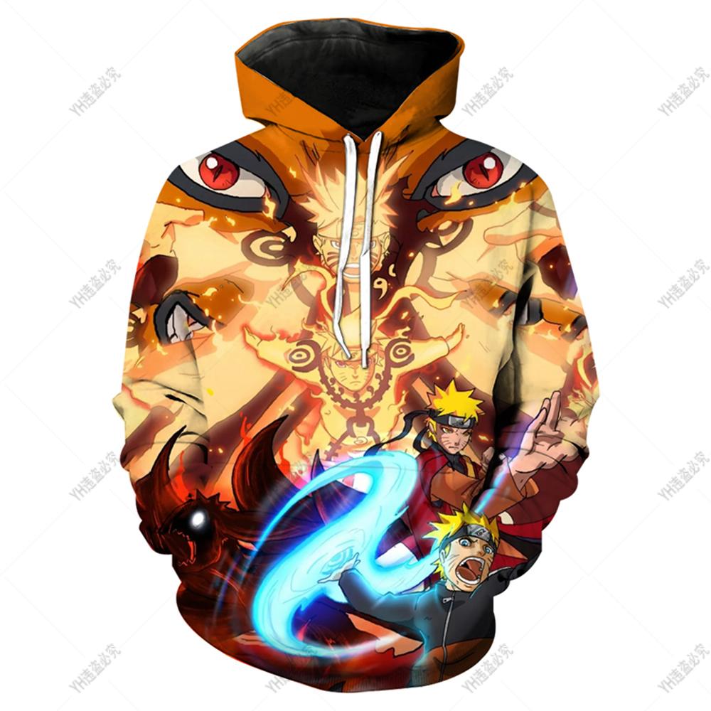 

Толстовка с капюшоном «Наруто» Для детей Детская одежда Свободная одежда с длинным рукавом Повседневный топ Японское анимеТолстовка с капюшоном для мальчиков и девочек с 3D-принтом L