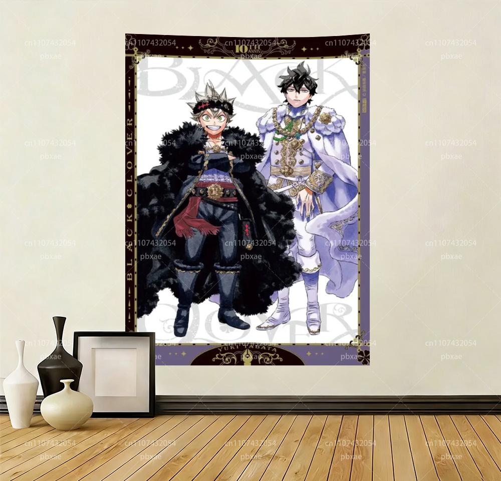 Black Clover AAsta Anime Tapestry  Wall Hanging  Background Cloth for Home Bedroom Bar  Party Decor