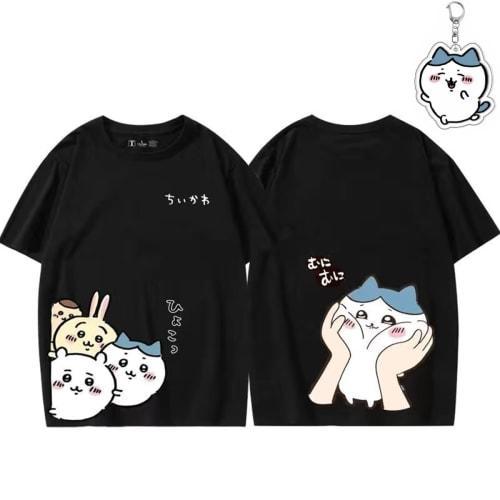 EIUBCO Chiikawa T-Shirt, 100% Cotton, Short Sleeve, Anime Print, Cute, Soft, Spring/Summer, Cosplay Costume, Popular, Unisex, Gift, Chiikawa Merchandi