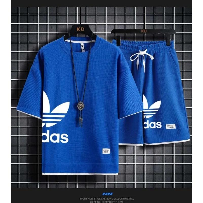 Nuovissimo Abbigliamento Sportivo Estivo Comodo da Uomo, Set Due Pezzi T-shirt a Maniche Corte e Pantaloncini Casual da Pallacanestro 2025