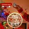 Battery-Operated LED Christmas Luminous Letter String Lights with Suction Cups