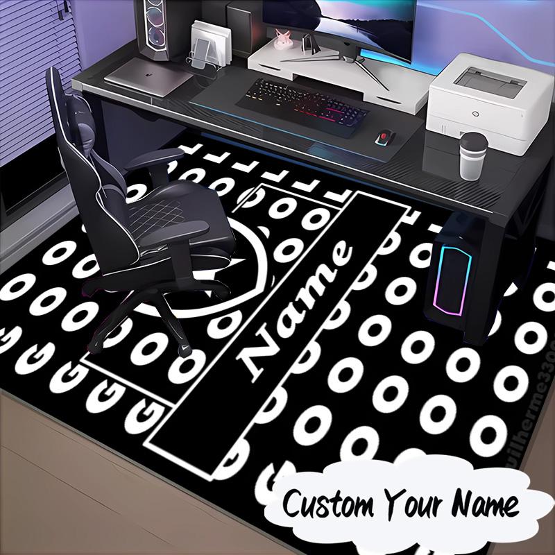 Custom Name Botafogo Emblem Rug for Living Room, Game Rooms, Office, Bedroom, Floor Mat Playful Design, Fan Gifts Christmas Decor