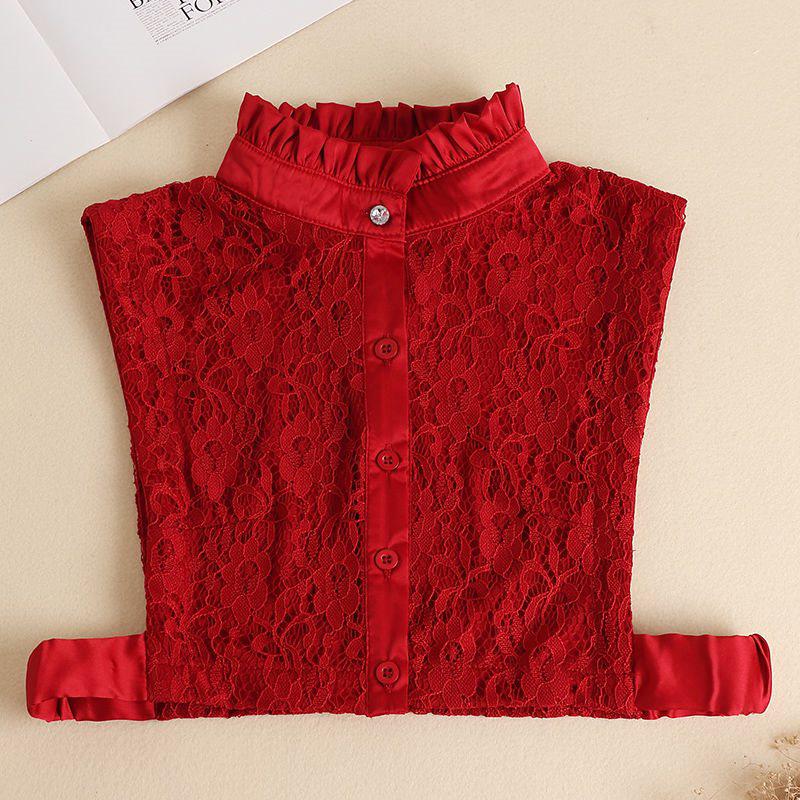 Women's Autumn/Winter Lace Multifunctional Turtleneck Fake Collar 